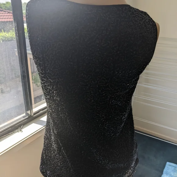 DECJUBA Sequin Top (sS) Black Sparkle - Picture 3 of 11